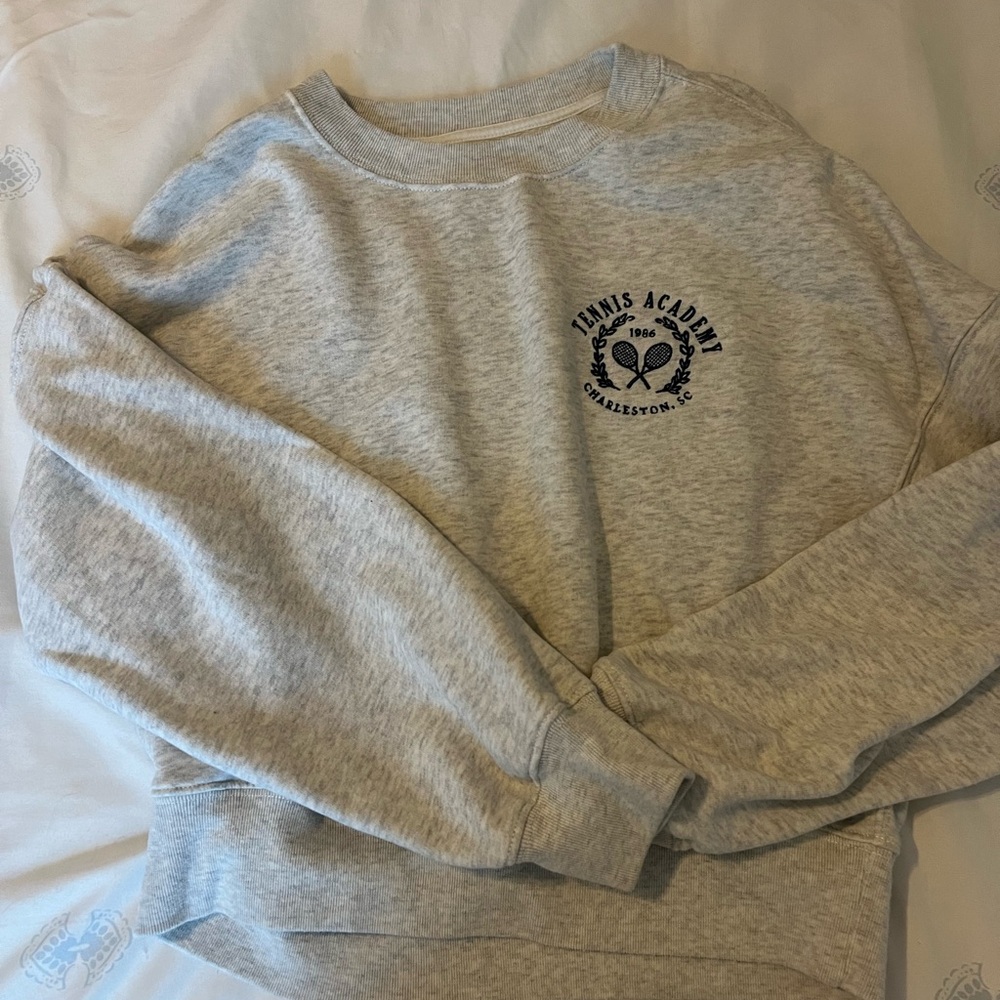 Abercrombie & Fitch Heather Gray Tennis Academy Sweatshirt